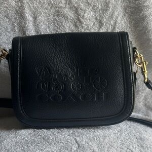 Coach Embossed Black and blue Crossbody Bag